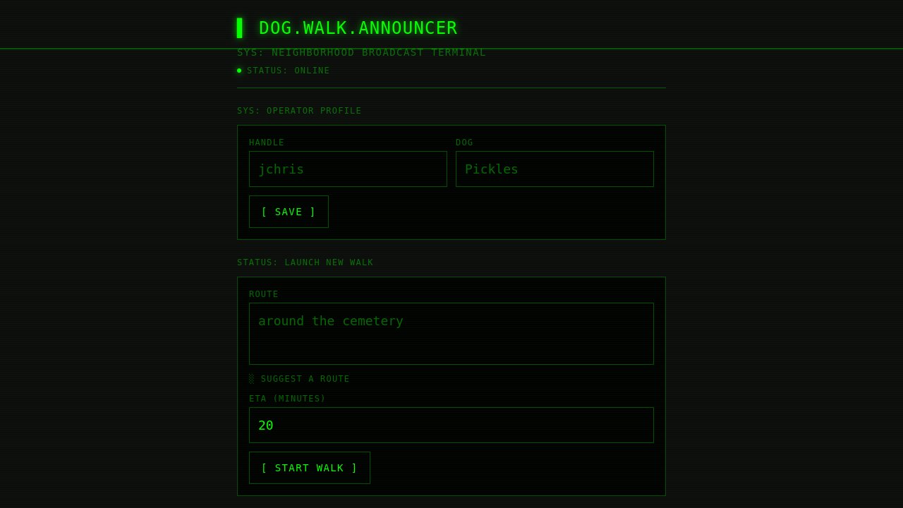 dog-walk-announcer